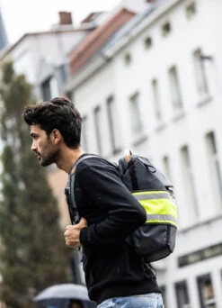 Bandeau Réléchissant Fluo Jaune - Wowow -Jesuis à Vélo Soldes bandeau relechissant fluo jaune wowow 3