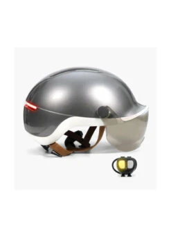 Casque Lumineux Clignotants Avec Visière - Overade -Jesuis à Vélo Soldes casque lumineux clignotants avec visiere overade 7