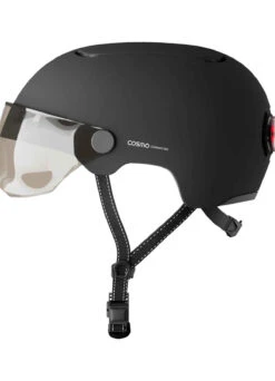 Casque Vélo Visière Et Clignotants - Cosmo -Jesuis à Vélo Soldes casque velo visiere et clignotants cosmo 15