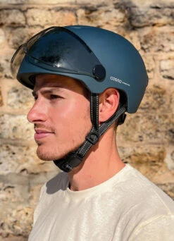 Casque Vélo Visière Et Clignotants - Cosmo -Jesuis à Vélo Soldes casque velo visiere et clignotants cosmo 17