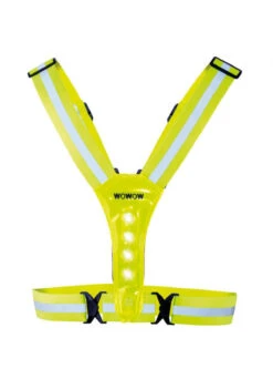Harnais Avec LED Jaune Fluo - Wowow -Jesuis à Vélo Soldes harnais avec led jaune fluo wowow 2