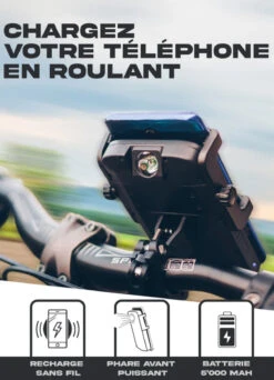 Support De Téléphone Avec Batterie Intégrée - Sunslice -Jesuis à Vélo Soldes support de telephone avec batterie integree sunslice 3